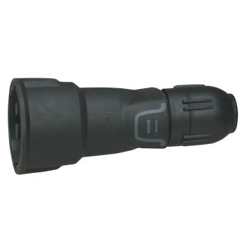   Dugalj lengő 2P+F tömszelencés 16A 230V egyenes fekete gumi csavaros IP44 Legrand 050341