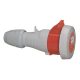 Ipari dugalj lengő 3P+N+E 32A 5P 380-415V(50+60Hz) piros egyenes IP67 műanyag P17 Tempra Legrand 555419