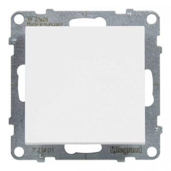   Suno 101 1P kapcsoló 101 1P kapcsoló betét közp. fedéllel fehér süllyesztett rugós IP20 Legrand 721101