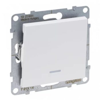   Suno 101 1P kapcsoló 101 1P kapcsoló betét közp. fedéllel fehér süllyesztett rugós IP20 Legrand 721114