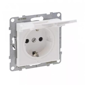   Suno 162 dugalj földelt csapófedéllel gyerekzárral fehér IP21 süllyesztett rugós Legrand 721127