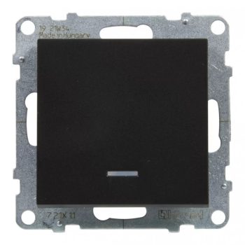   Suno 101 1P kapcsoló +jelzőfény 101 1P kapcsoló betét közp. fedéllel fekete süllyesztett Legrand 721411
