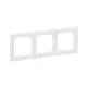 Suno keret 3-egység vízszintes és függőleges műanyag fehér kezeletlen Legrand 721503