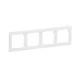 Suno keret 4-egység vízszintes és függőleges műanyag fehér kezeletlen Legrand 721504