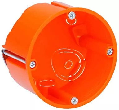 Gipszkarton szerelvénydoboz 1-es kerek 68mm-átmérő műanyag narancs csavarral O-range KAISER 9064-02