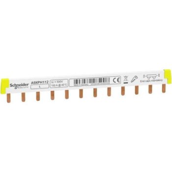   Sorolósín darabolható csapos 1F 1P 100A 16mm2 220mmx szigetelt 18mm-osztás Acti9 Schneider A9XPH112