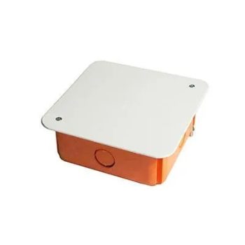   Budvill gipszkarton kötődoboz  narancssárga 100x100x45mm fedéllel T 303 08