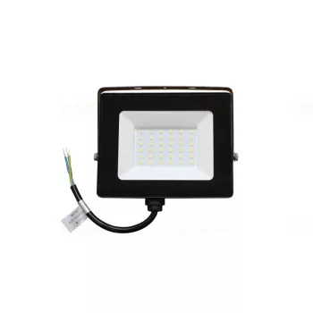   LED reflektor 30W 2400lm 4000K IP65 200-240VAC lapos, fekete, alumínium SLIM SERIES 144*125*26,3mm deLux DEL1715