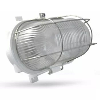   Fém rácsos hajólámpa 60W E27 porcelán foglalattal IP44 DEL368