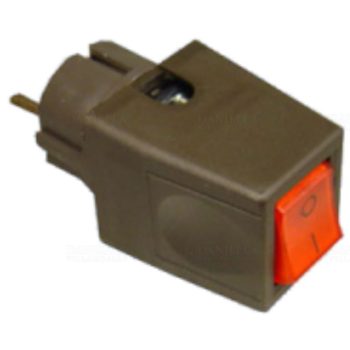   1z kapcsolós 2P+F dugvilla jelzőfénnyel lengő 2P 10A 240V billentyű/gomb barna VA Elektronika - VEZEDKF-162-B