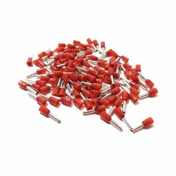   Érvéghüvely szigetelt 1,5 mm²/10mm ónozott elektrolitréz piros Tracon E114