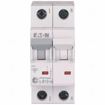   xPole Home kismegszakító 45kA 1P+N 13A B jelleggörbe HL-B13/1N Eaton 194740