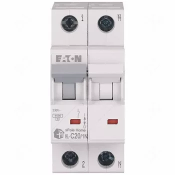   xPole Home kismegszakító 45kA 1P+N 20A C jelleggörbe HL-C20/1N Eaton 194752