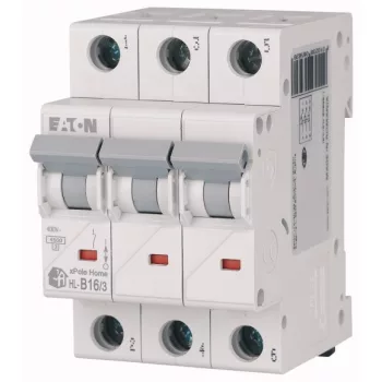   xPole Home kismegszakító 45kA 3P 16A B jelleggörbe HL-B16/3 Eaton 194781