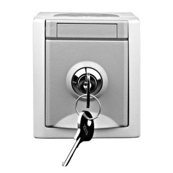   Falon kívüli dugaszolóaljzat  zárható  rugós  IP54 Schrack EV211002