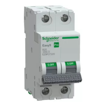   Kismegszakító 20A 2P B-jelleg 415V AC 6kA/60898 Easy9 Pro Schneider EZ9F27220