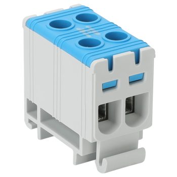 Főáramköri leágazó kapocs, sínre szerelhető, kék