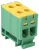 Főáramköri leágazó kapocs, sínre szerelhető, zöld-sárga