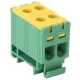 Főáramköri leágazó kapocs, sínre szerelhető, zöld-sárga