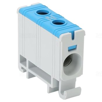 Főáramköri leágazó kapocs, sínre szerelhető, kék
