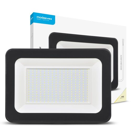LED fényvető 200W 220-240V AC 18000lm 4000K fekete-ház alumínium IP65 Slim-A2 Modee