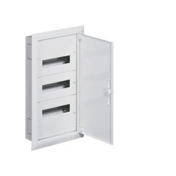   Üres elosztószekrény acél 3x 12M süllyesztett fehér IP30 teli ajtó Univers Hager FW312FT