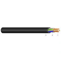 H05RR-F 3x1 fekete (100) 300/500V gumikábel (GT)