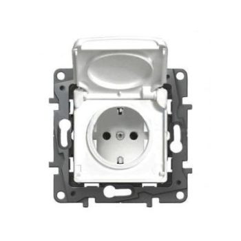   Niloé 162 dugalj földelt központi fedlap gyerekzárral fehér IP44 süllyesztett csavaros Legrand 764531