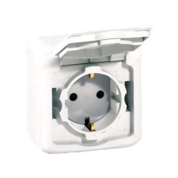   Forix 162 dugalj földelt komplett házban gyerekzárral fehér IP44 falonkívüli csavaros Legrand 782373