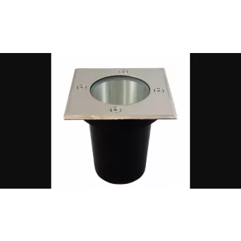   MasterLED Süllyeszthető  lépésálló  mattkróm kerti lámpatest  cserélhető fényforrással