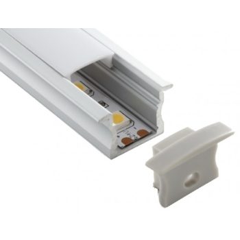   LEDmaster Süllyeszthető aluprofil mély opál fedéllel 2 méteres szál