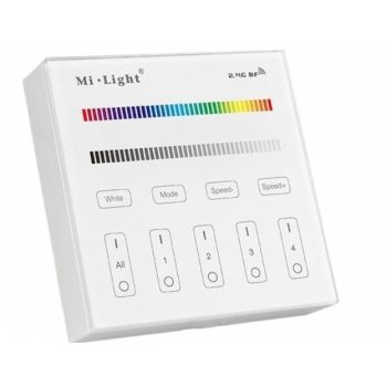   Mi Light Falon kívüli 4 csatornás RGBW távirányító fehér színben