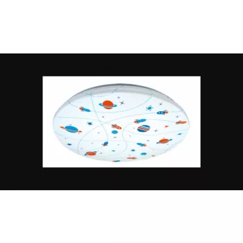   Strühm Kidi Űr 28 W-os ø385 mm kör alakú natúr fehér mennyezeti lámpa IP44-es védettségű