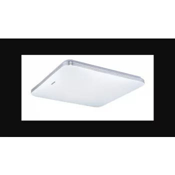   Strühm Adis 28 W-os 330x330 mm négyzet alakú mozgásérzékelővel ellátott natúr fehér mennyezeti lámpa IP44-es védettségű