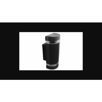   MasterLED Hana Kerti oldalfalra helyezhető fekete színű lámpa GU10-es foglalattal