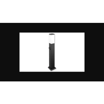   MasterLED Havana Kerti 65 cm-es fekete színű E27-es foglalatú állólámpa beépített aljzattal