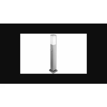   MasterLED Havana Kerti 65 cm-es ezüst színű E27-es foglalatú állólámpa beépített aljzattal