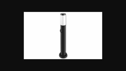 MasterLED Manila Kerti 65 cm-es fekete színű E27-es foglalatú állólámpa beépített aljzattal