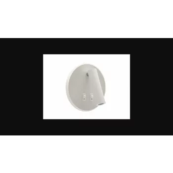   Strühm Otello C ø146 mm kerek  meleg fehér/natúr fehér  fehér fali lámpa