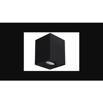 Strühm Hary D szögletes fekete keret  GU10-es foglalattal