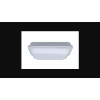   Strühm Filip 18 W-os 165x165 mm négyzet alakú natúr fehér mennyezeti lámpa IP54-es védettségű