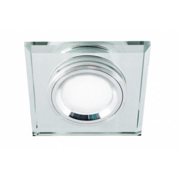   Strühm Stan négyzet alakú spot keret átlátszó/króm  GU10-es foglalattal