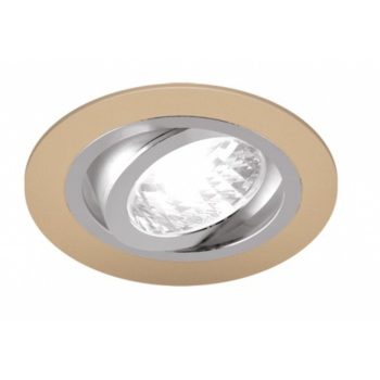   Strühm Alum kör alakú spot keret bézs/króm  GU10-es foglalattal