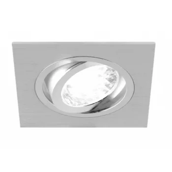   Strühm Alum négyzet alakú spot keret ezüst  GU10-es foglalattal