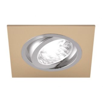   Strühm Alum négyzet alakú spot keret bézs/króm  GU10-es foglalattal