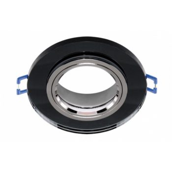   Strühm Selena kör alakú spot keret fekete/króm  GU10/MR16-os foglalattal