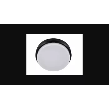   Strühm Aron 12 W-os ø175 mm kerek natúr fehér  fekete mennyezeti lámpa IP65-ös védettségű