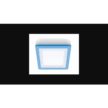   Strühm Alden 6W+3W-os 145x145 szögletes natúr fehér mennyezeti lámpa IP42-es védettségű