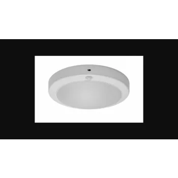   Strühm Lopez 18 W-os ø240 mm kerek natúr fehér mozgásérzékelős mennyezeti lámpa IP42-es védettségű