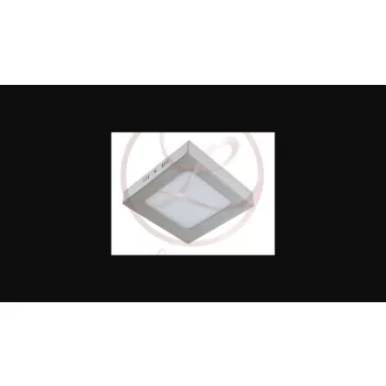   Strühm Martin 18 W-os falon kívüli natúr fehér  matt króm négyzet alakú LED-es mennyezetlámpa